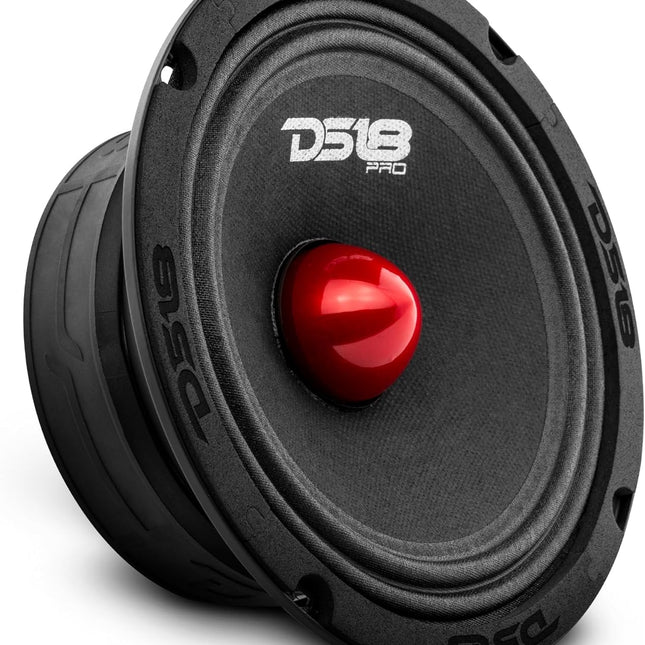 6.5-Inch Midrange Loudspeaker with Red Aluminum Bullet, 4 Ohm