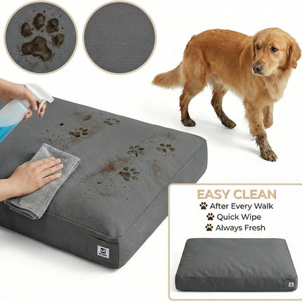PawHaven RefugioPata Sytopia 42 Inch Canvas Outdoor Dog Bed for Extra Large Dogs — Pet Supplies
