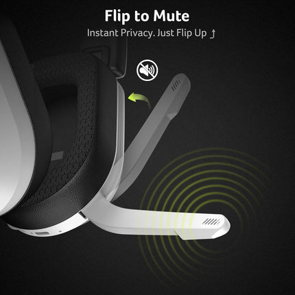Wireless Gaming Headset for PS5, PS4, PC, and Switch - White