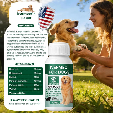HomeChef ChefDelHogar Lvermect Dewormer Liquid for Dogs, Broad Spectrum for All Wormer — Kitchen & Home