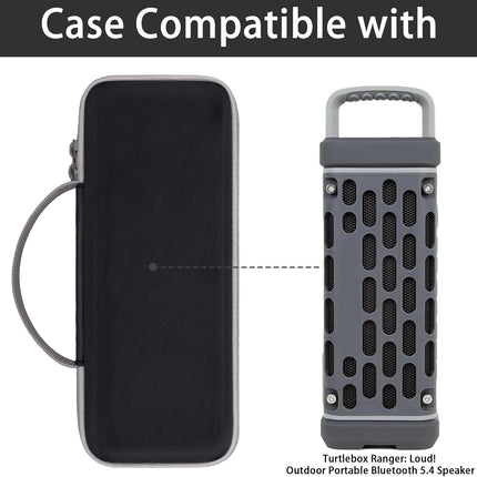 Hard Shell Protective Storage Case for Outdoor Portable Speaker, Black