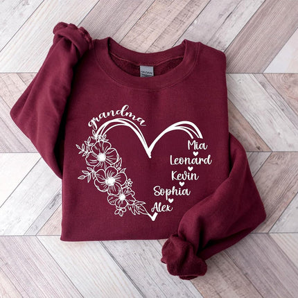 Personalized Mama Shirt with Grandkids Names