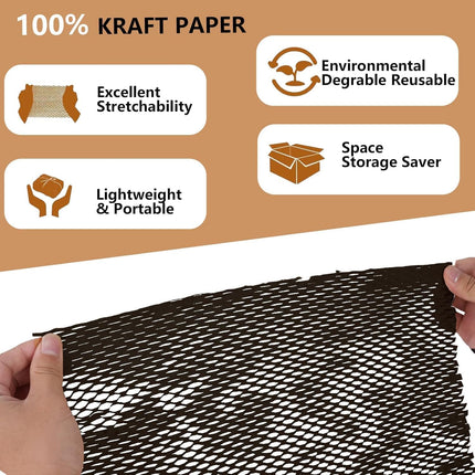 SourceToHome FuenteACasa Honeycomb Packing Paper, 12" x 100' Packing Paper Substitute — Home & Lifestyle