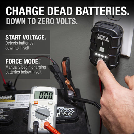1A 6V/12V Smart Battery Charger, Maintainer & Desulfator