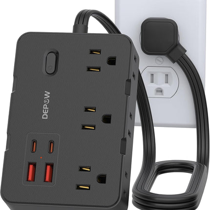 NexWave OndaNex DEPOW Surge Protector Power Strip, 3 FT Extension Cord with 6 AC Outlets 4 — Smart Tech