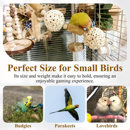 6-Pack Natural Sola Ball Bird Chew Toys, 2.36 in