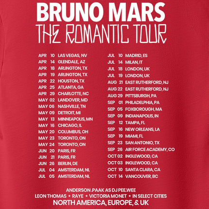 2026 Concert Dates Fan T-Shirt