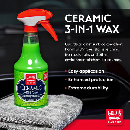 Ceramic 3-in-1 Wax SiO2 Spray for Cars, Trucks, RVs, Boats, 22 oz