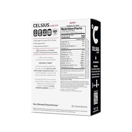 On-The-Go Energy Powder Stick Packs, Zero Sugar (14 Sticks)