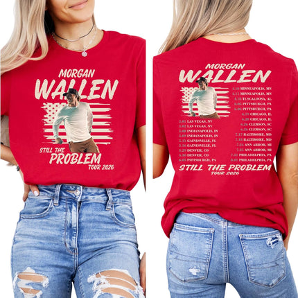 Country Music Tour Style T Shirt Vintage American Flag Print Casual Short Sleeve Concert Tee - Black Adult XXL