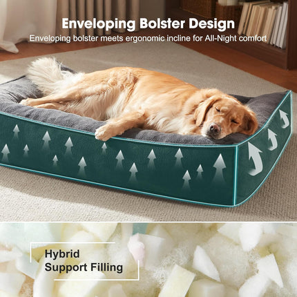 XL Orthopedic Dog Sofa Bed with Washable Cover, Grey 42-Inch