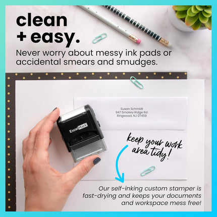 Custom Self-Inking Rubber Stamp - Small