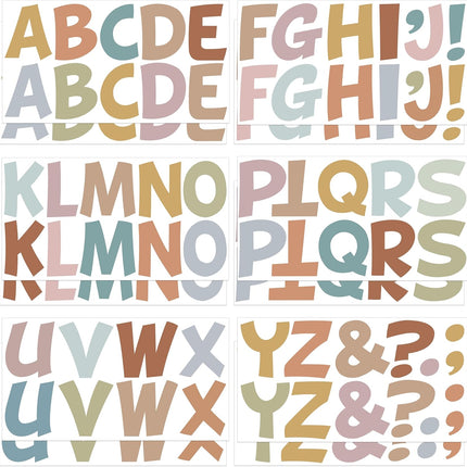 HomeChef ChefDelHogar Bulletin Board Letters 132 Pcs 12 Sheets Large Letter Stickers Vinyl — Kitchen & Home