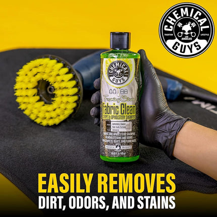 Foaming Citrus Fabric Clean Drill Brush Kit - Upholstery, Floor Mat & Car Carpet Cleaner, 16 fl oz
