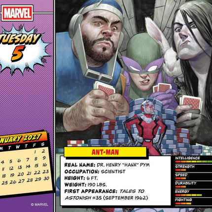 2027 Comic History Day-at-a-Time Calendar