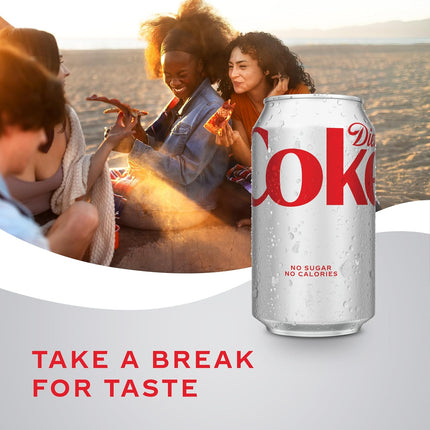 Cola Flavored Diet Soda Soft Drinks, 12 fl oz Cans, 12 Pack