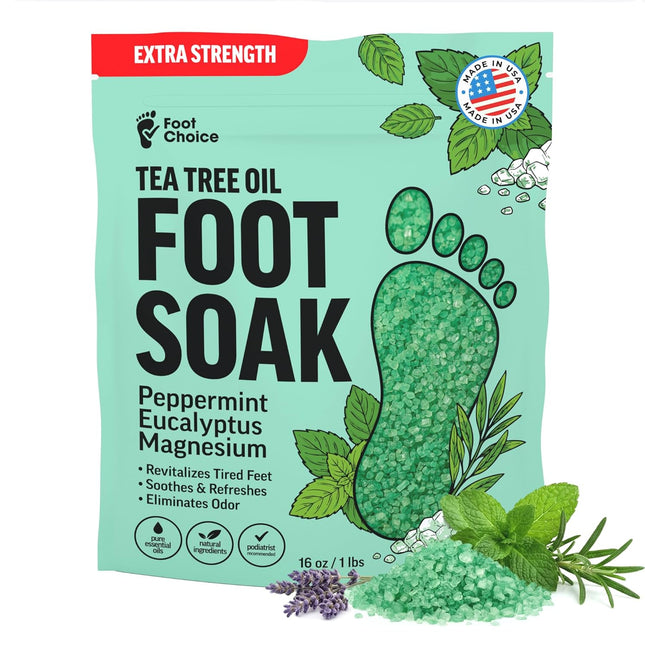 Tea Tree Oil Foot Soak with Epsom Salt, 16 oz