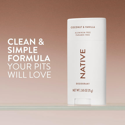 Native Deodorant Coconut Vanilla aluminum-free stick 2.65 oz