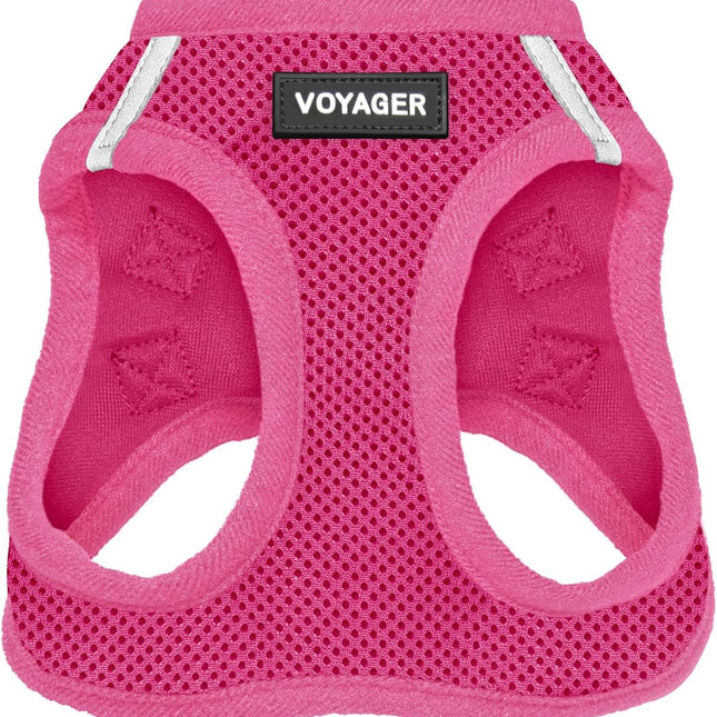 Fuchsia Step-In Air Mesh Pet Vest Harness, Small