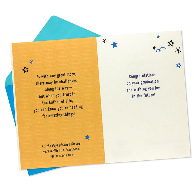 Religious Graduation Card - God Is Writing Your Next Chapter
