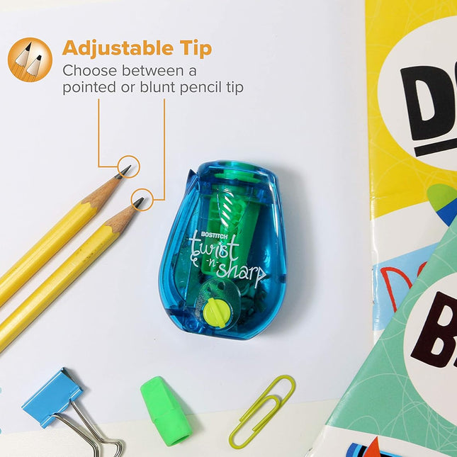 SourceToHome FuenteACasa Bostitch Office Twist-n-Sharp Pencil Sharpener, for Kids & Colored Pencils — Home & Lifestyle