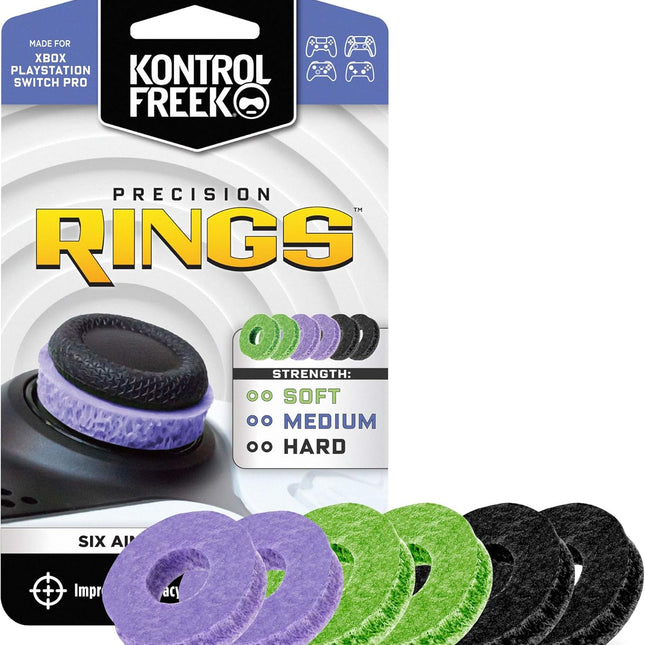 Precision Rings for Controller Aim Motion Control (Black/Purple/Green)