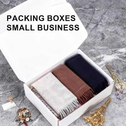 12x9x4 White Corrugated Shipping Boxes, 20-Pack