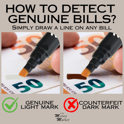 Counterfeit Money Detector Pen Set - 2 Bill Checker Pens
