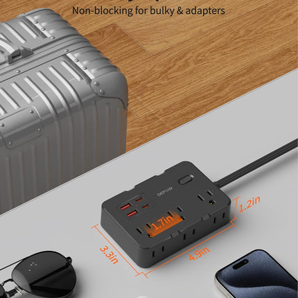 NexWave OndaNex DEPOW Surge Protector Power Strip, 3 FT Extension Cord with 6 AC Outlets 4 — Smart Tech