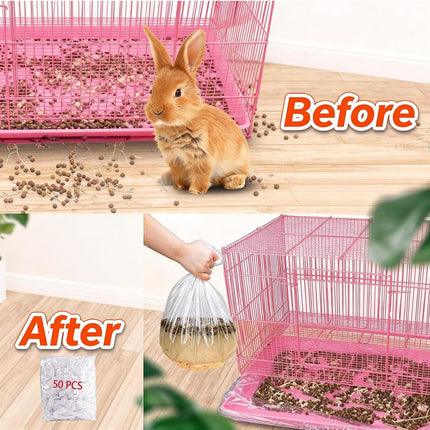 50 Pcs Leak-Proof Bird Cage and Small Animal Liners