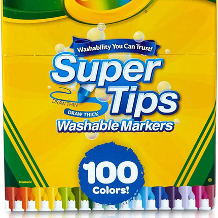 SourceToHome FuenteACasa Crayola Super Tips Marker Set (100ct), Fine Point Washable Markers — Home & Lifestyle