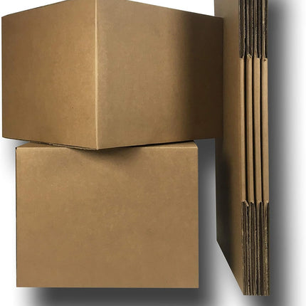 Large Brown Cardboard Moving Boxes, 20" x 20" x 15", 6-Pack