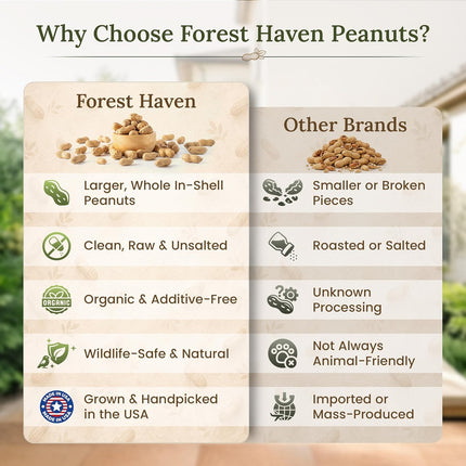Premium Raw Peanuts for Squirrels, 2 lb Bulk Wildlife Food