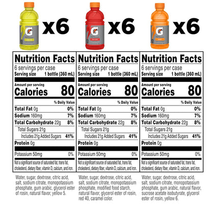 Thirst Quencher Sports Drink Variety Pack, 12 fl oz, Pack of 18