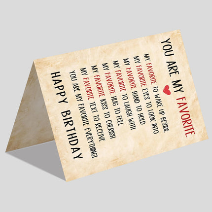 Romantic Happy Birthday Card for Him or Her
