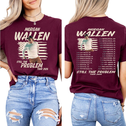 Country Music Tour Style T-Shirt, Heather Mauve Adult XXL