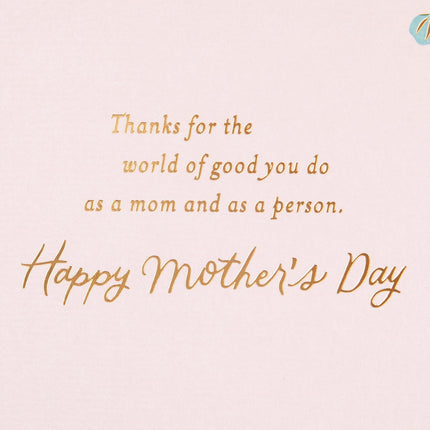 Mother's Day Card with Floral Gemstone Design