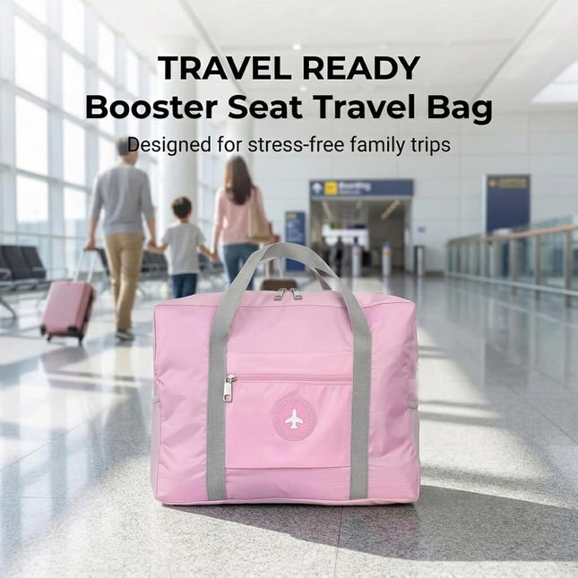 Pink Backless Booster Seat Travel Bag