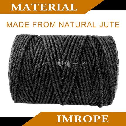 HomeChef ChefDelHogar 4mm x 500 Feet Black Jute Rope, Twine for Gardening Tomato Climbing Plant — Kitchen & Home