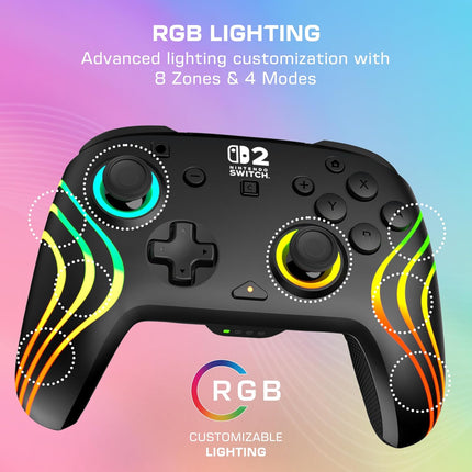 Afterglow Wave Wireless RGB Gaming Controller - Black
