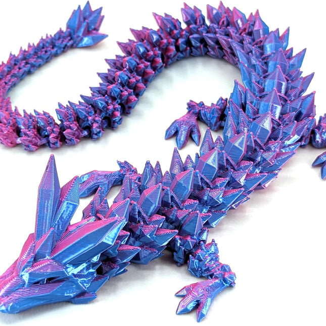 12-Inch Articulated Multicolor 3D Printed Dragon