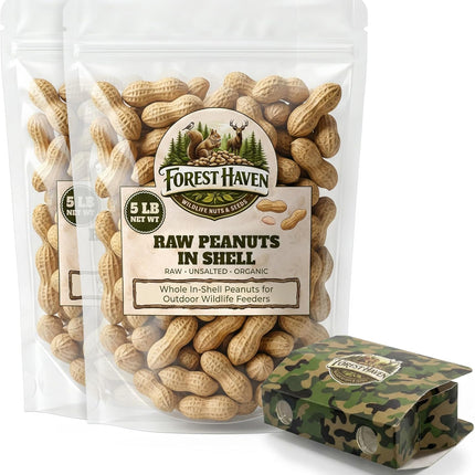 Premium Raw Peanuts for Squirrels - 10 lb Bulk Wildlife Food with Bonus Binoculars