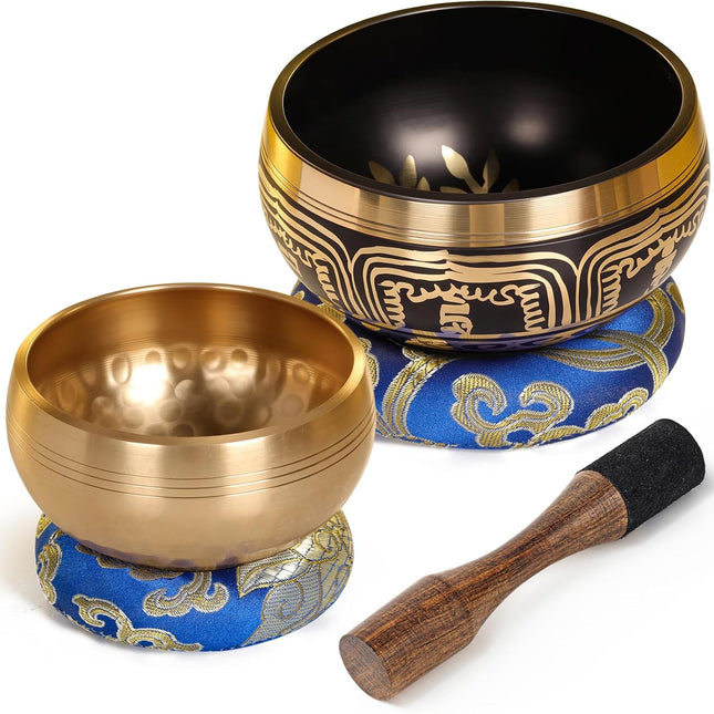 2-Pack Tibetan Singing Bowls Set