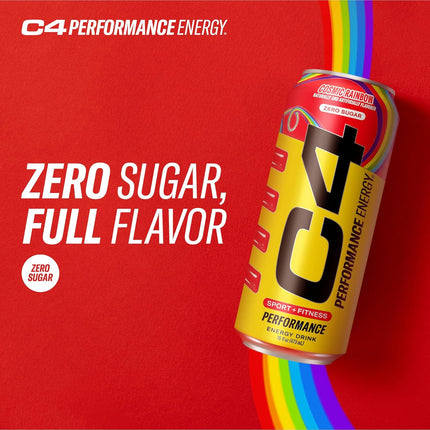 VitalEdge FiloVital C4 Performance Energy Drink Cosmic Rainbow, Zero Sugar Carbonated Preworkout — Fitness & Training