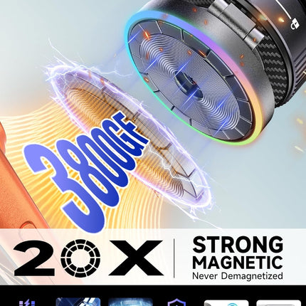 15W Magnetic Wireless Car Mount Charger with 360° Adjustment