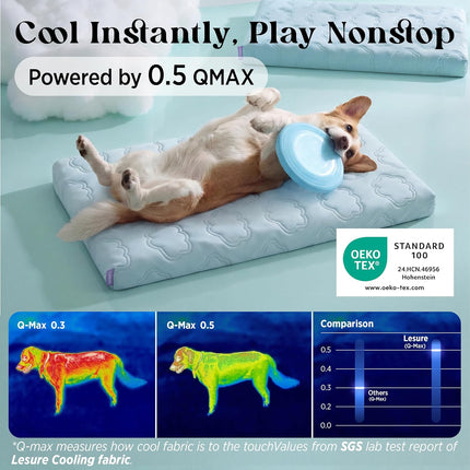 Cooling Orthopedic Dog Bed with Washable Cover, 35 x 22 Inch