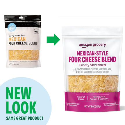 Mexican-Style Four Cheese Blend, Finely Shredded, 8 Oz