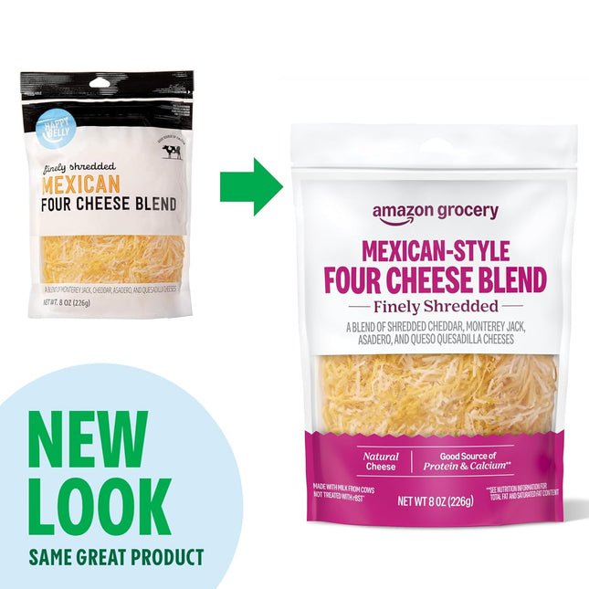 Mexican-Style Four Cheese Blend, Finely Shredded, 8 Oz