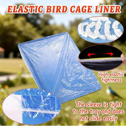 50 Pcs Leak-Proof Bird Cage and Small Animal Liners