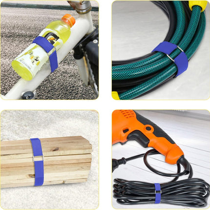 HomeChef ChefDelHogar YMCRLUX 1"x16ft Hook and Loop Straps with 25 Metal Buckles — Kitchen & Home